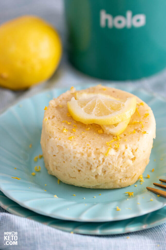 When you're craving something sweet, it doesn't get any easier than this Keto Lemon Mug Cake! Ready in minutes using only a microwave!