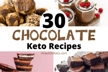 collage of chocolate dessert recipes that are keto friendly