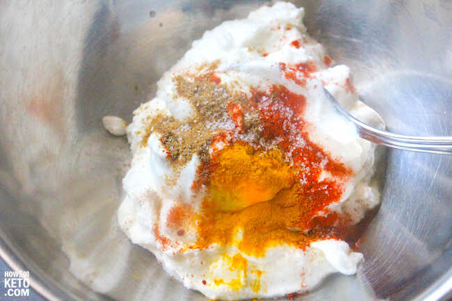 Spicy yogurt mixture for roasted cauliflower