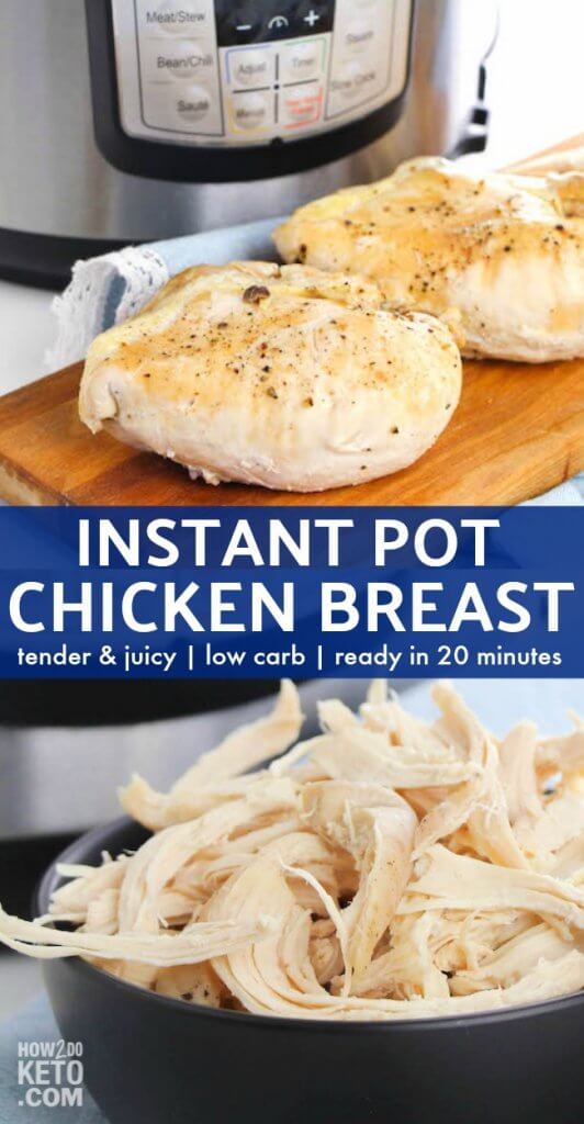 Banish boring, dry chicken forever! This Instant Pot Chicken Breast recipe is super juicy and flavorful! Ready in about 20 minutes - only 1 gram carbs!