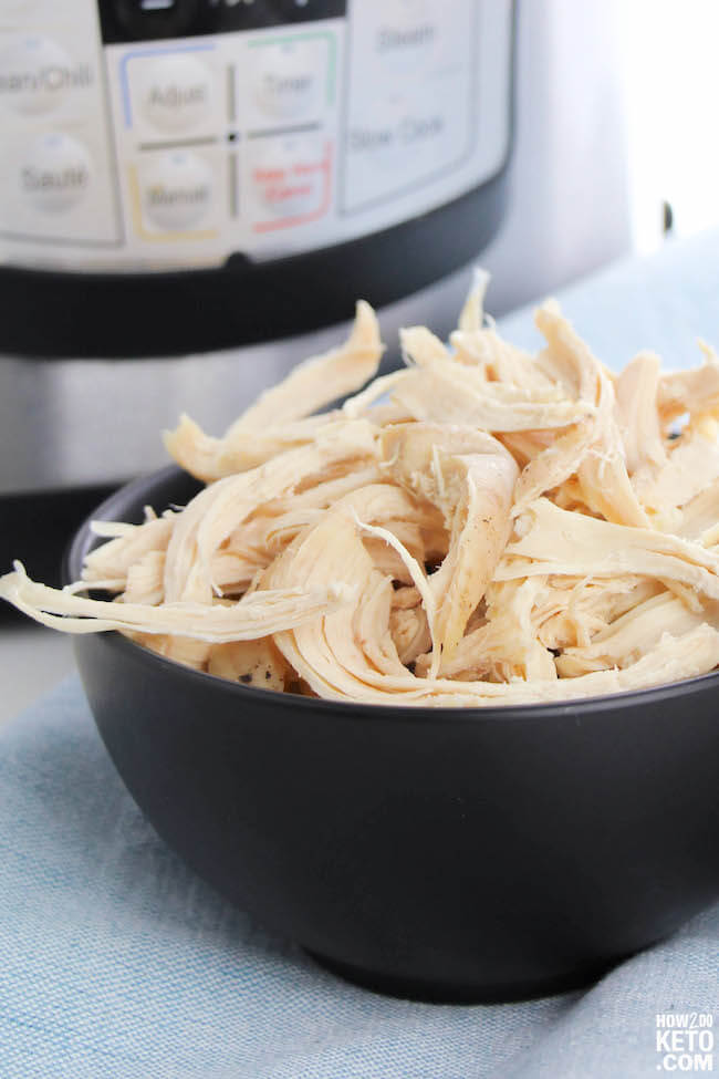 juicy shredded chicken cooked in the Instant Pot
