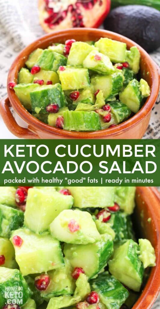 This refreshing Cucumber Avocado Salad is the perfect combination of crispy and creamy! Ready in minutes - packed with good fats & nutrients!