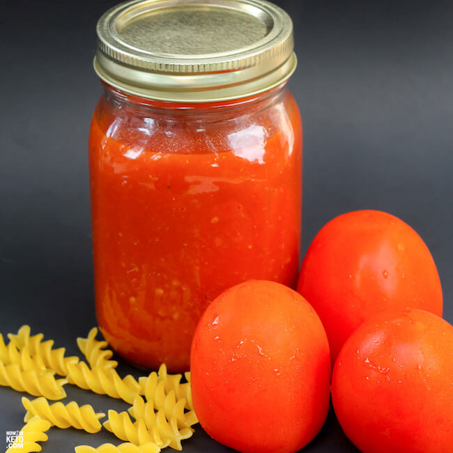This Low Carb Tomato Sauce is super flavorful, restaurant-quality marinara-style sauce. It's easy to make at home with only a few simple, real-food ingredients!
