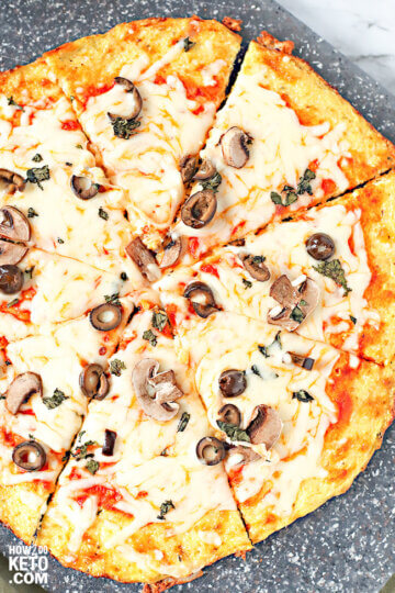 Low Carb Cauliflower Pizza Crust - How 2 Do Keto