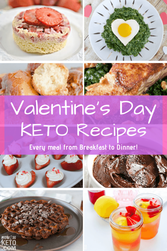 Keep it Keto this year with this collection of Keto Recipes for Valentine's Day! A whole day of fun and festive low carb recipes from breakfast to dessert!