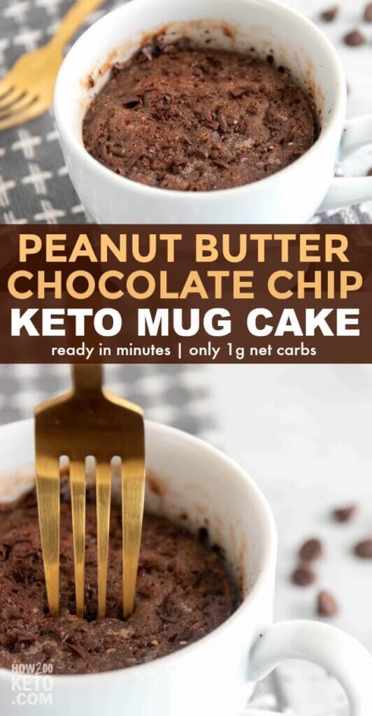 Our Keto Chocolate Peanut Butter Mug Cake is a deliciously decadent low carb dessert that you can make in just minutes using only your microwave! It's so rich and full of chocolate flavor that you won't believe it's truly keto-friendly! But with only 1g net carbs in the whole recipe, this crazy-good low carb chocolate peanut butter mug cake is the real deal!