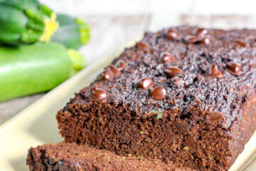 Chocolatey and sweet, this Chocolate Zucchini Bread is a great keto-friendly snack or dessert! With fresh zucchini baked right in, this low carb chocolate zucchini loaf is super moist and delicious!