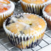keto blueberry muffins with lemon glaze