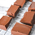 keto chocolate fudge squares on wire rack