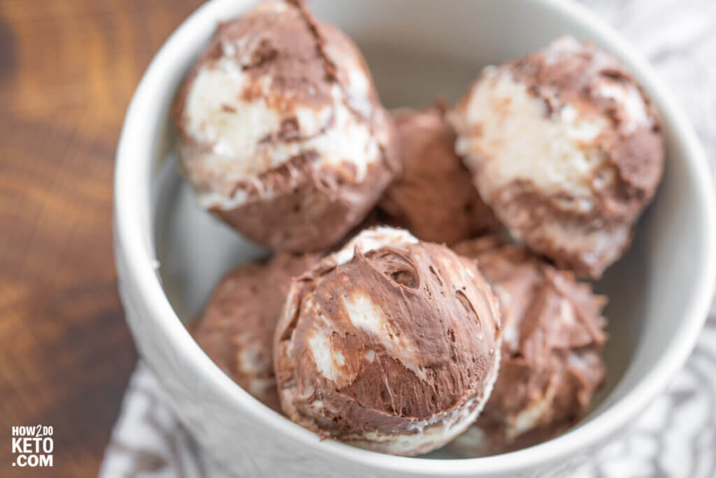 bowl of low carb coffee fat bombs