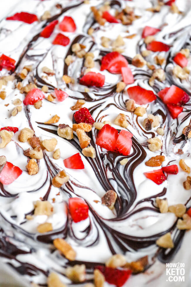 white chocolate bark with strawberrie & nut pieces