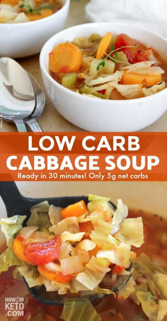 Simple clean ingredients make this Cabbage Soup the perfect meal for anyone on a keto diet!