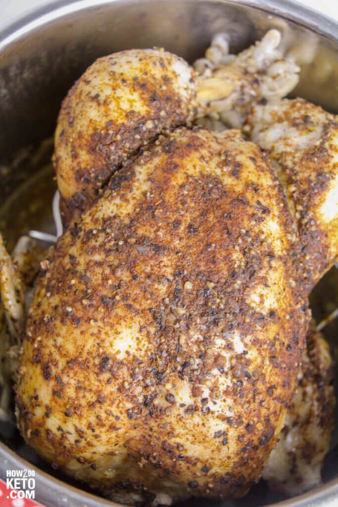 cooked whole chicken in an Instant Pot