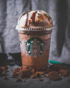 copycat mocha latte in Starbucks cup