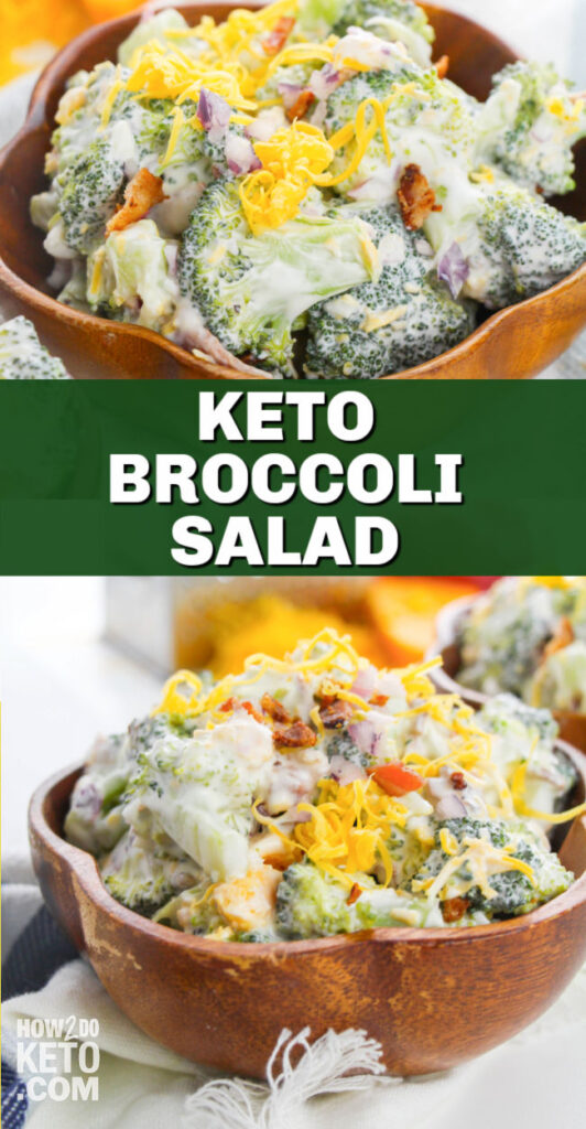 photo collage of homemade broccoli salad recipe