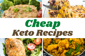 Cheap Keto Recipes collage of recipe photos