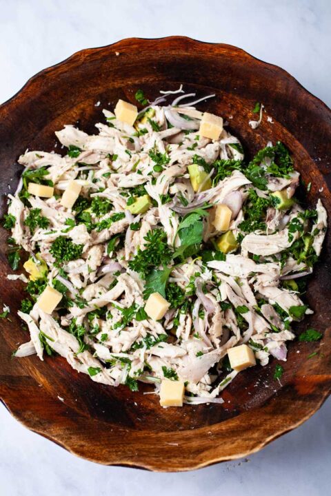 chicken salad with herbs