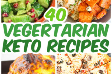 collage of vegetarian keto recipes