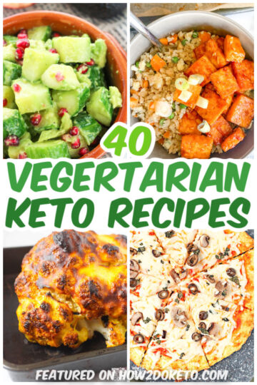 collage of vegetarian keto recipes