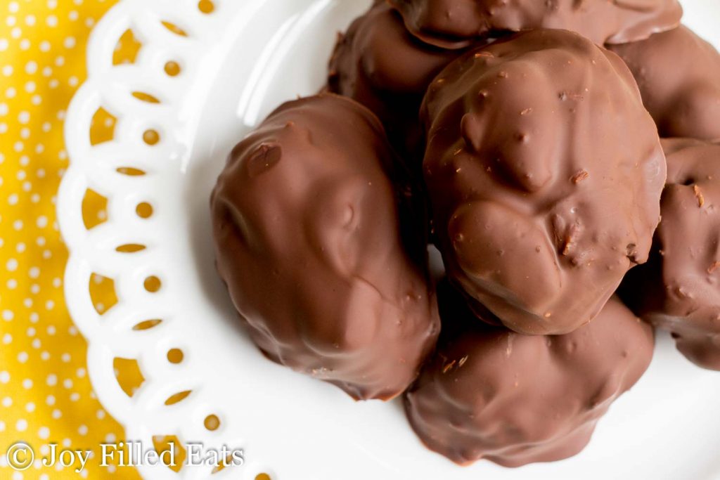 sugar free chocolate covered almond keto candy