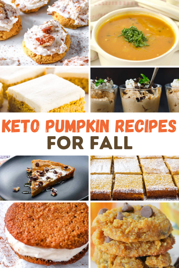 collage of Keto Pumpkin Recipes for Fall