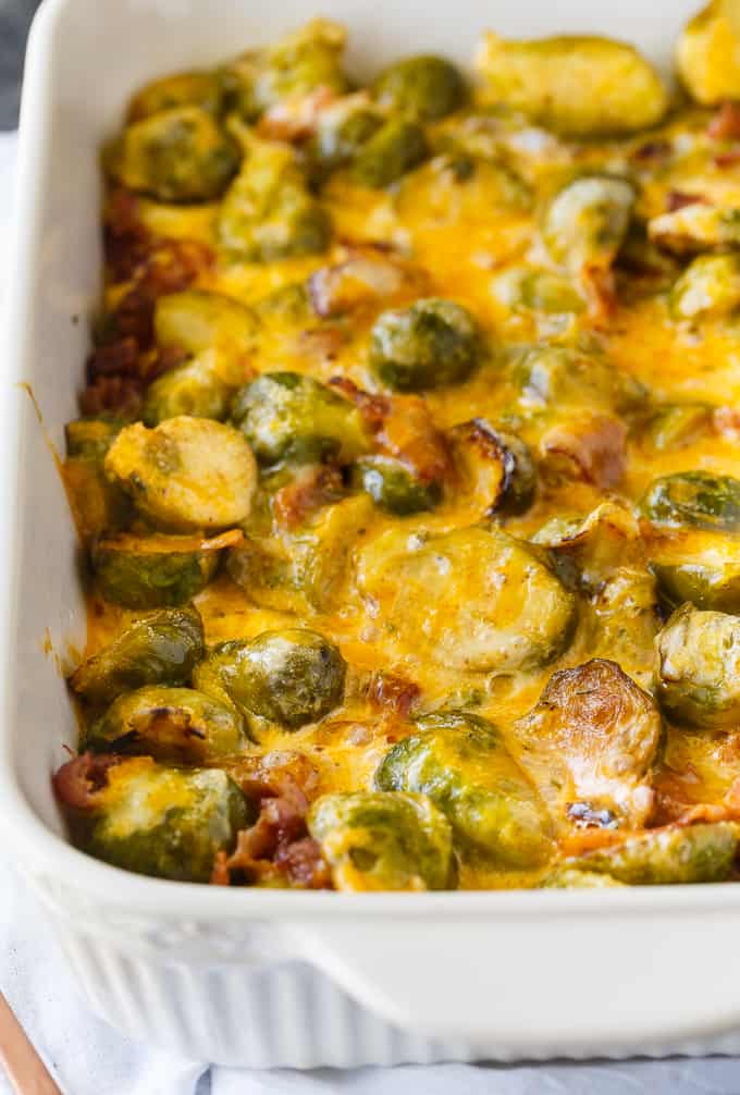 cheesy brussel sprouts casserole