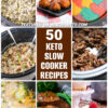 collage image of keto slow cooker recipes