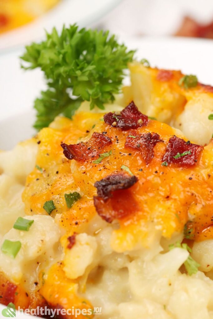 cauliflower casserole with cheese and bacon