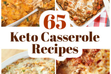 collage of keto casserole recipes photos