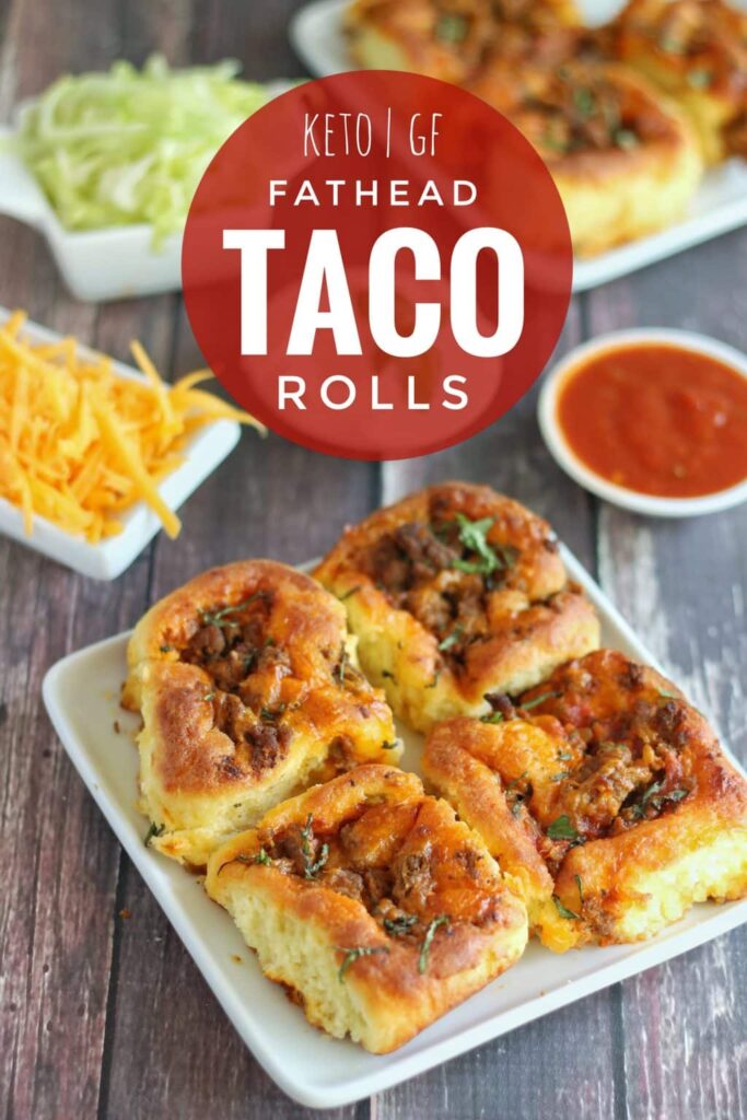 "taco rolls" made with fathead bread