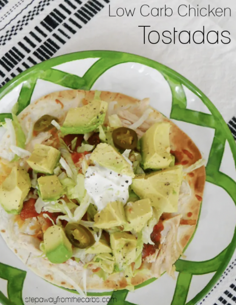 tostada with low carb taco shell