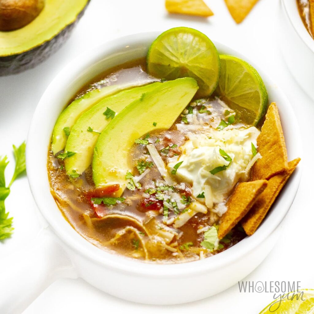 low carb chicken tortilla soup