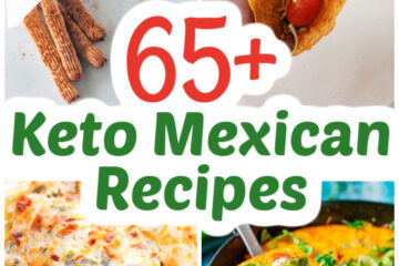 collage of Mexican inspired dishes that are also keto