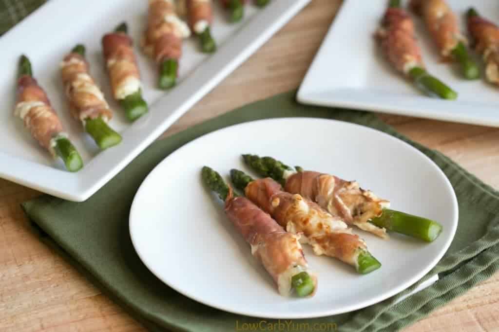 prosciutto-wrapped asparagus with cream cheese