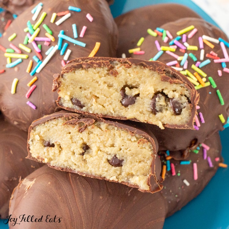 chocolate covered cookie dough eggs
