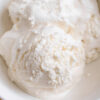 Keto Vanilla Ice Cream in a bowl