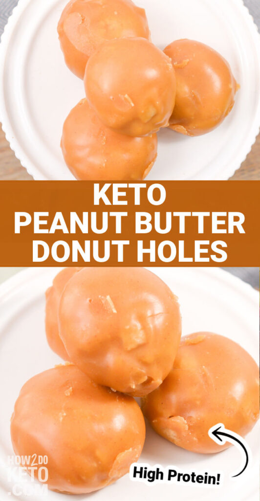 Keto Peanut Butter Donut Holes Pinterest Image