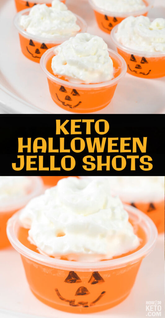 Keto Halloween Jello Shots Pinterest Image