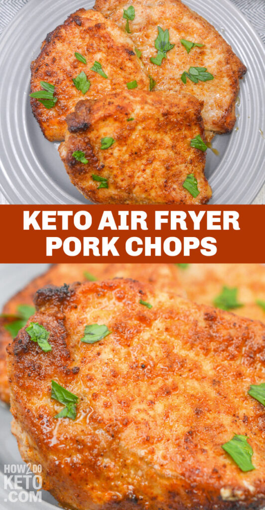 Keto Air Fryer Pork Chops Pinterest Image