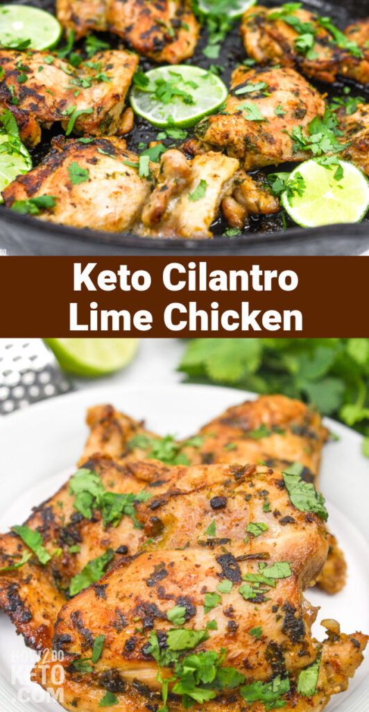 Keto Cilantro Lime Chicken Thighs Recipe Pinterest Image